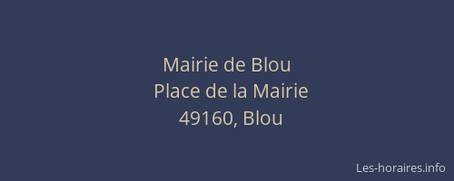 Mairie de Blou