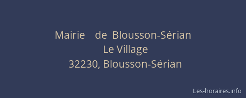 Mairie    de  Blousson-Sérian