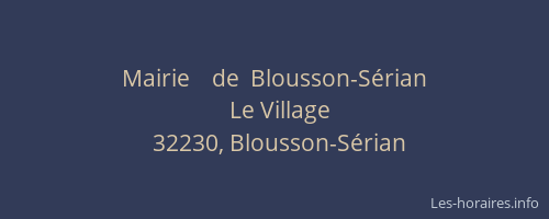 Mairie    de  Blousson-S&eacute;rian