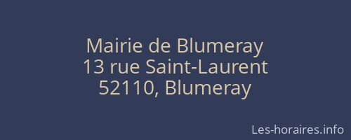 Mairie de Blumeray