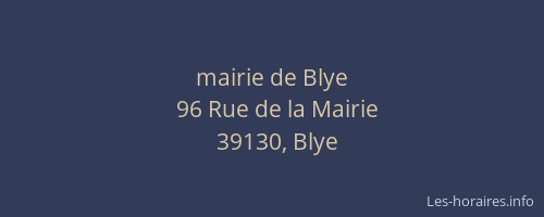 mairie de Blye