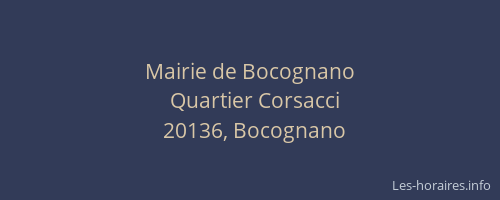 Mairie de Bocognano