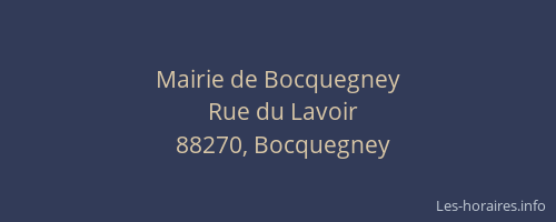 Mairie de Bocquegney