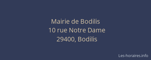 Mairie de Bodilis