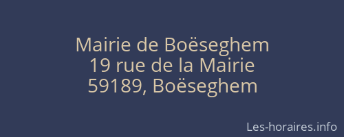 Mairie de Boëseghem
