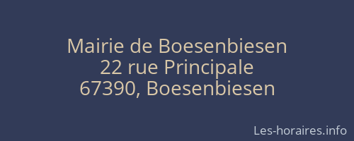 Mairie de Boesenbiesen