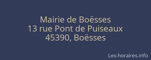 Mairie de Boësses