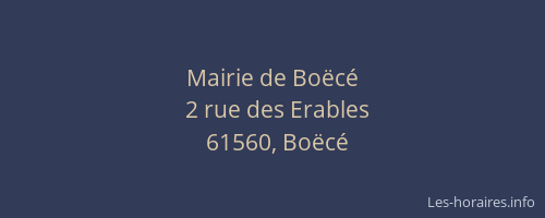 Mairie de Bo&euml;c&eacute;