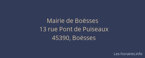 Mairie de Bo&euml;sses