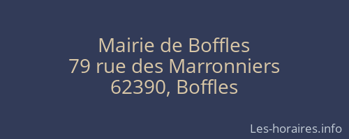 Mairie de Boffles