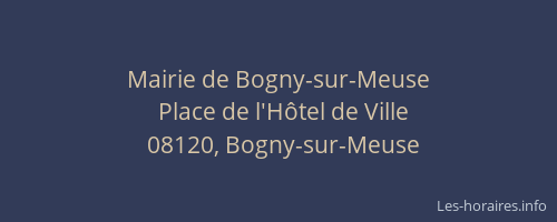 Mairie de Bogny-sur-Meuse