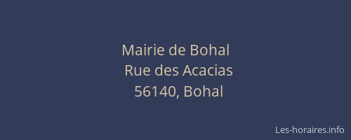Mairie de Bohal