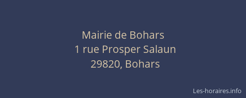 Mairie de Bohars