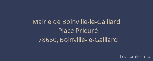 Mairie de Boinville-le-Gaillard