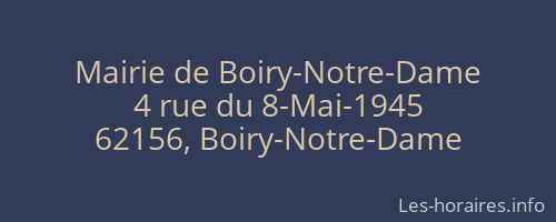Mairie de Boiry-Notre-Dame