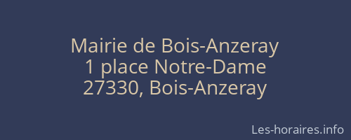 Mairie de Bois-Anzeray
