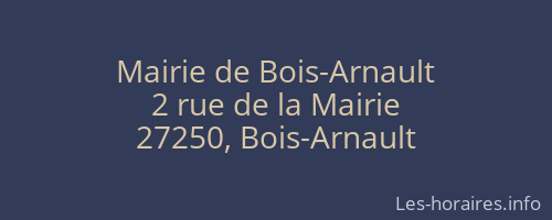 Mairie de Bois-Arnault