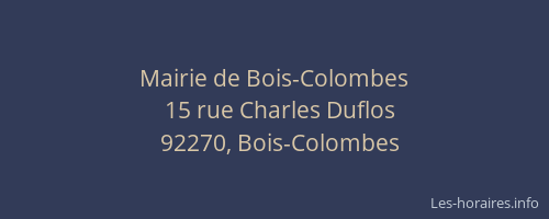 Mairie de Bois-Colombes