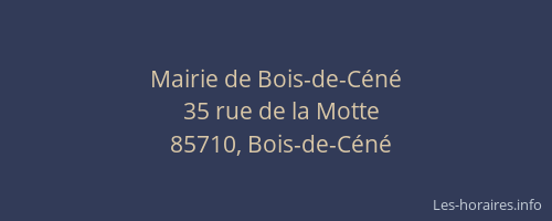 Mairie de Bois-de-Céné