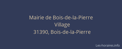 Mairie de Bois-de-la-Pierre