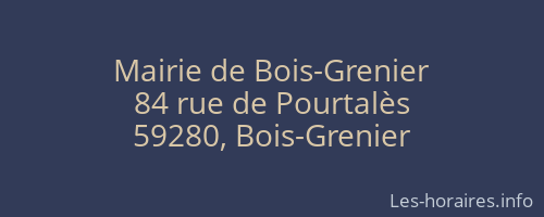 Mairie de Bois-Grenier