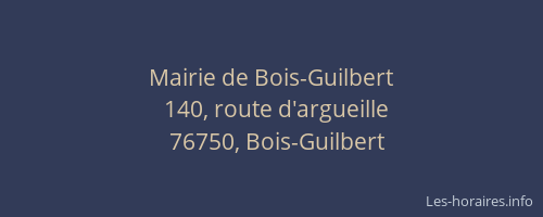 Mairie de Bois-Guilbert