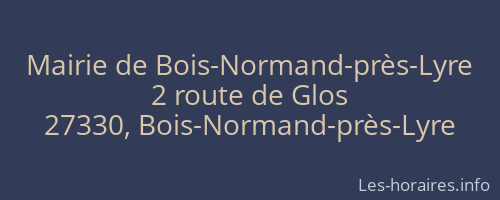 Mairie de Bois-Normand-près-Lyre