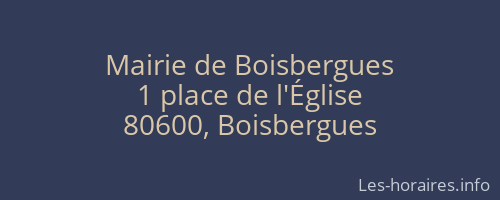 Mairie de Boisbergues