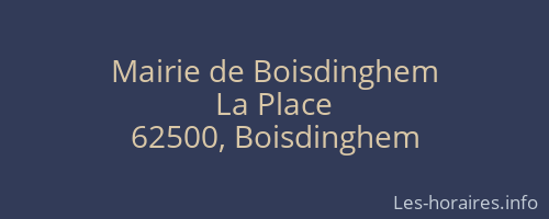 Mairie de Boisdinghem
