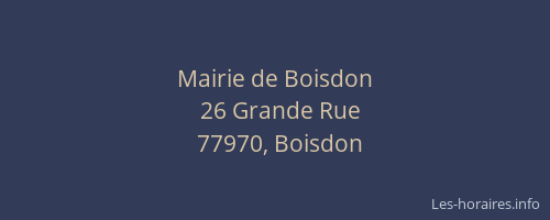 Mairie de Boisdon