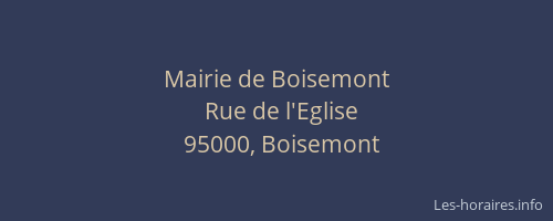 Mairie de Boisemont