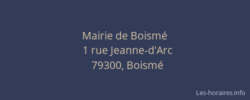 Mairie de Boism&eacute;