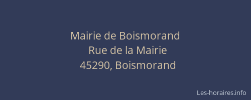 Mairie de Boismorand