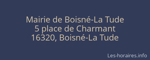 Mairie de Boisné-La Tude