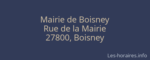 Mairie de Boisney
