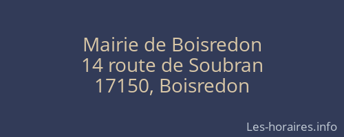 Mairie de Boisredon