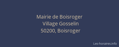 Mairie de Boisroger