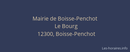 Mairie de Boisse-Penchot
