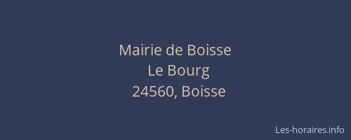 Mairie de Boisse