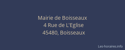 Mairie de Boisseaux