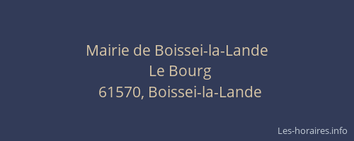 Mairie de Boissei-la-Lande