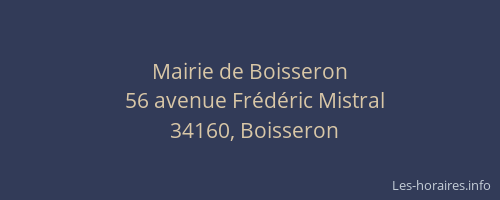 Mairie de Boisseron