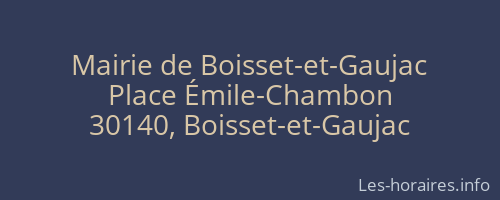 Mairie de Boisset-et-Gaujac