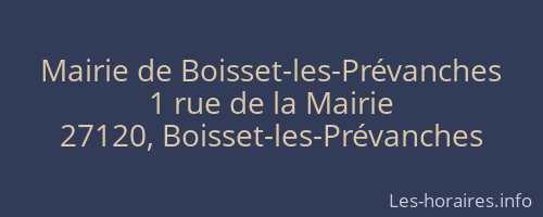 Mairie de Boisset-les-Prévanches