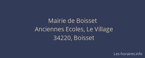 Mairie de Boisset
