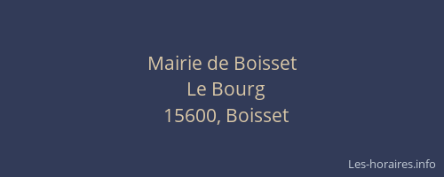 Mairie de Boisset