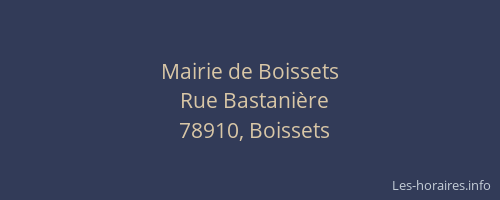 Mairie de Boissets