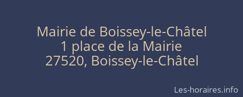 Mairie de Boissey-le-Châtel