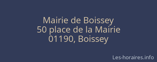 Mairie de Boissey