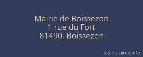 Mairie de Boissezon